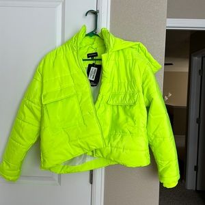 Highlighter puffer jacket size 12